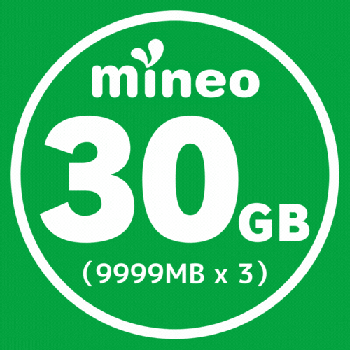 mineo 【マイネオ パケットギフト】 約30GB (9999MB x 3)の画像1