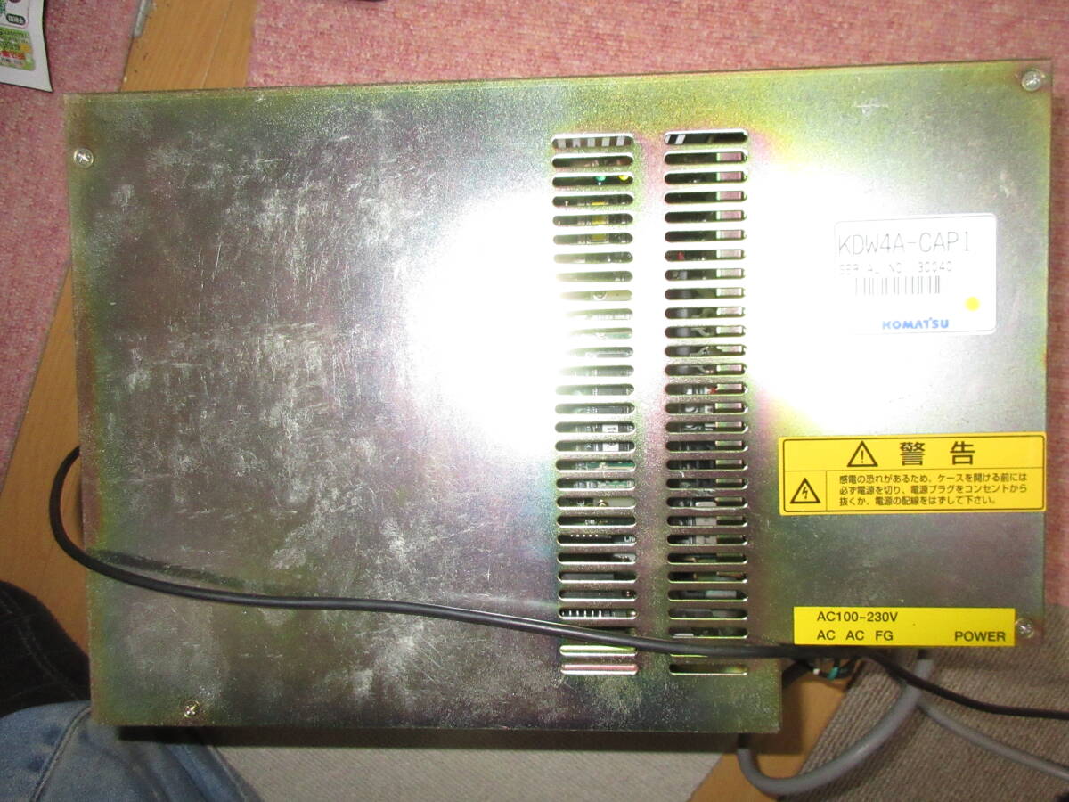  Komatsu made dos/v built-in panel computer number two. use is possible . do not understand. pc inside data . machine . guarantee . possible person only please tender 