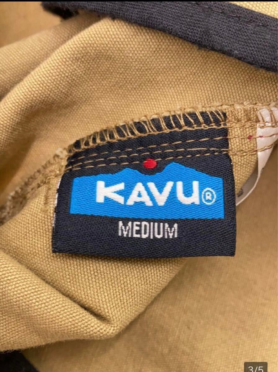 KAVU◆フルジップスローシャツ/M/コットン/ベージュ系