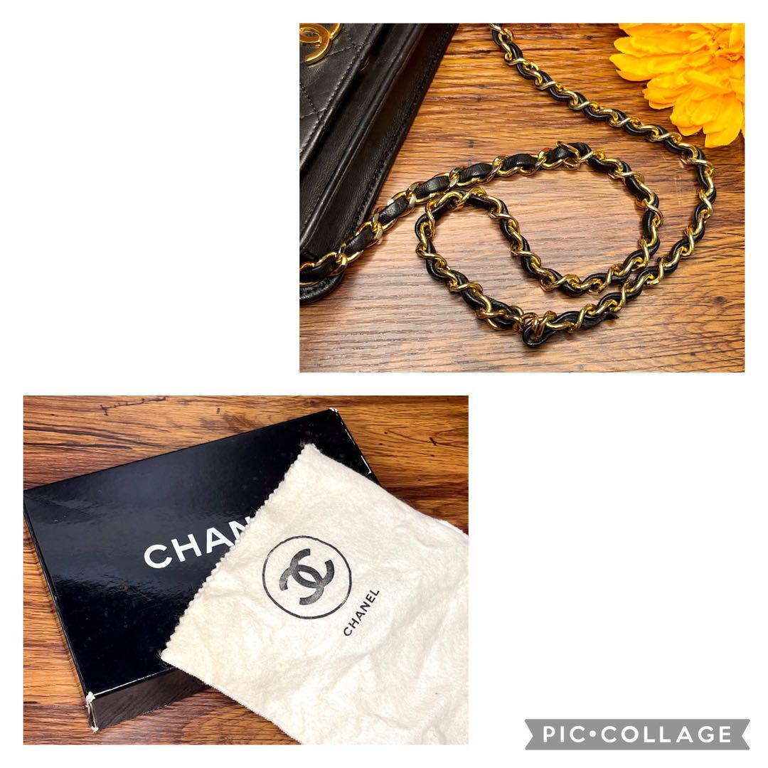 内側綺麗 シャネル CHANEL ラムスキン チェーンショルダーバッグ マトラッセ_画像8