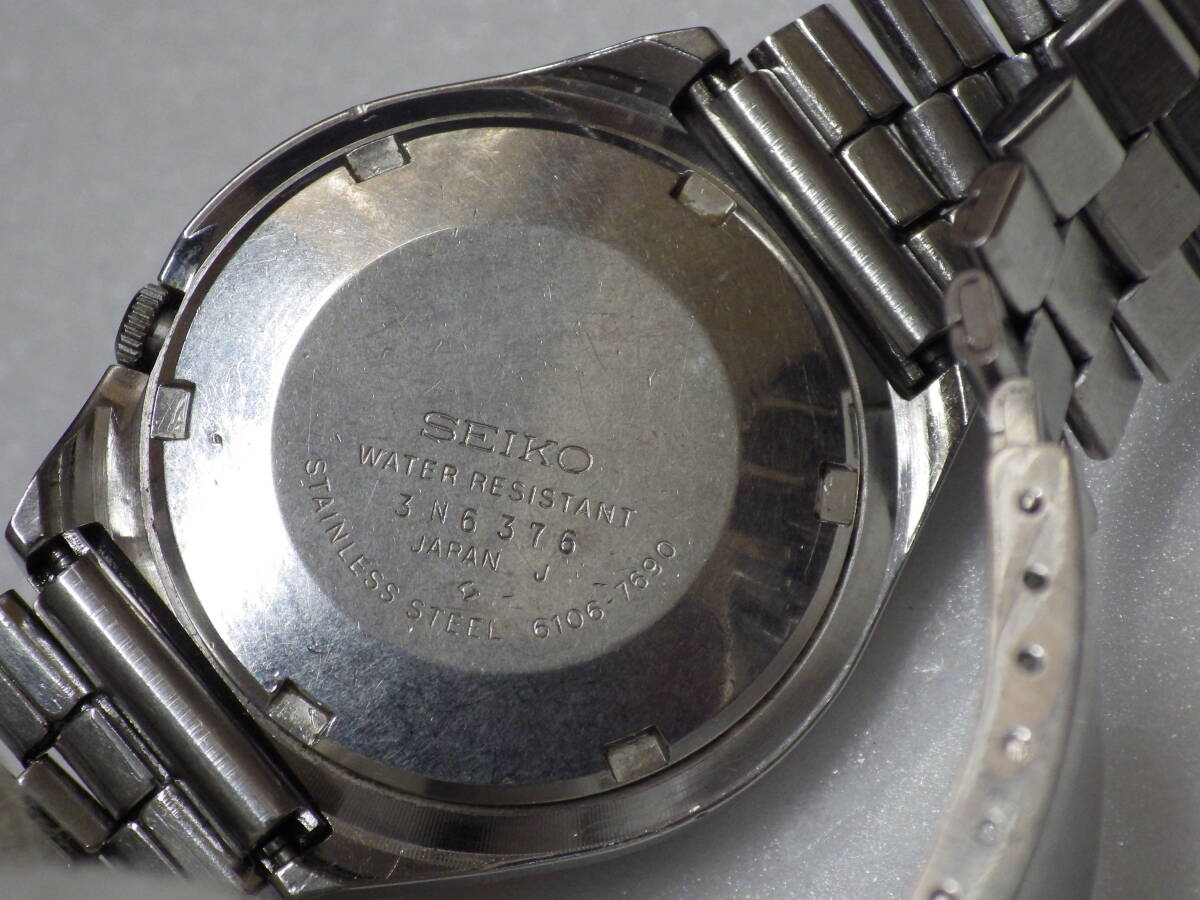 A-80 SEIKO 5ACTUS セイコー ファイブアクタス 6106-7690 自動巻 デイデイト 25石 カットガラス 腕時計の画像9