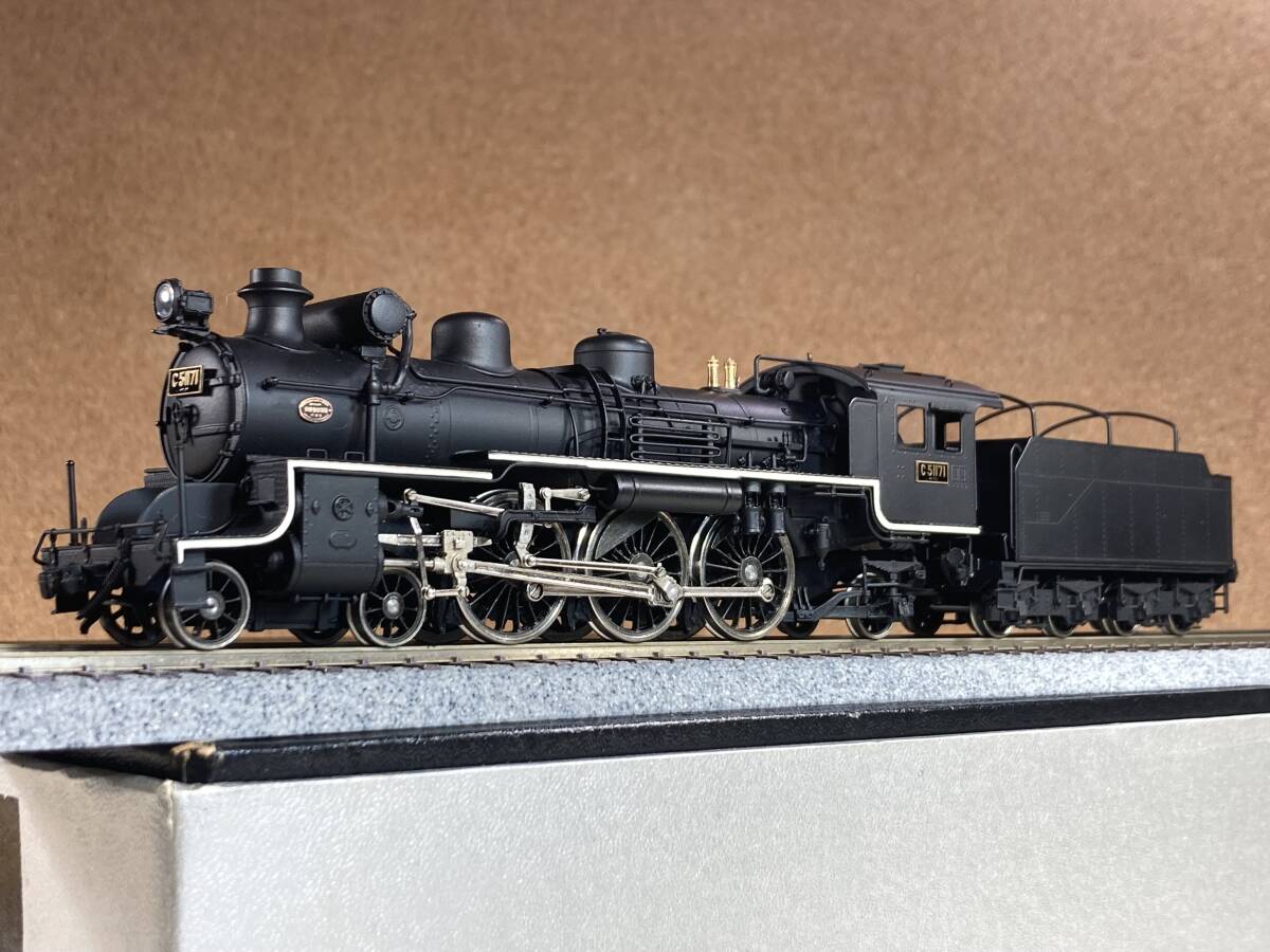 美品・天賞堂・HO・Ｃ５１ １７１号　特急”燕”牽引機（テンダーアーチ・単式コンプレッサー２基装備機）TPE機構搭載　真鍮製精密モデル_画像1