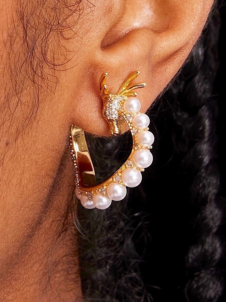 [ new goods * genuine article ] Kate Spade Dragon hoop earrings 