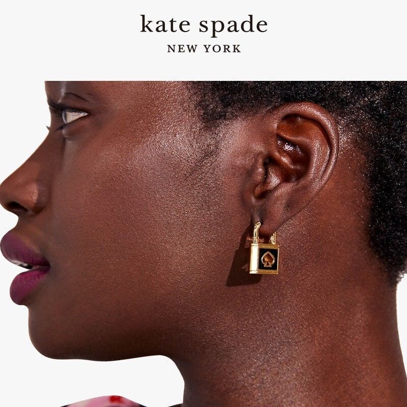 [ new goods * genuine article ] Kate Spade lock hoop earrings 