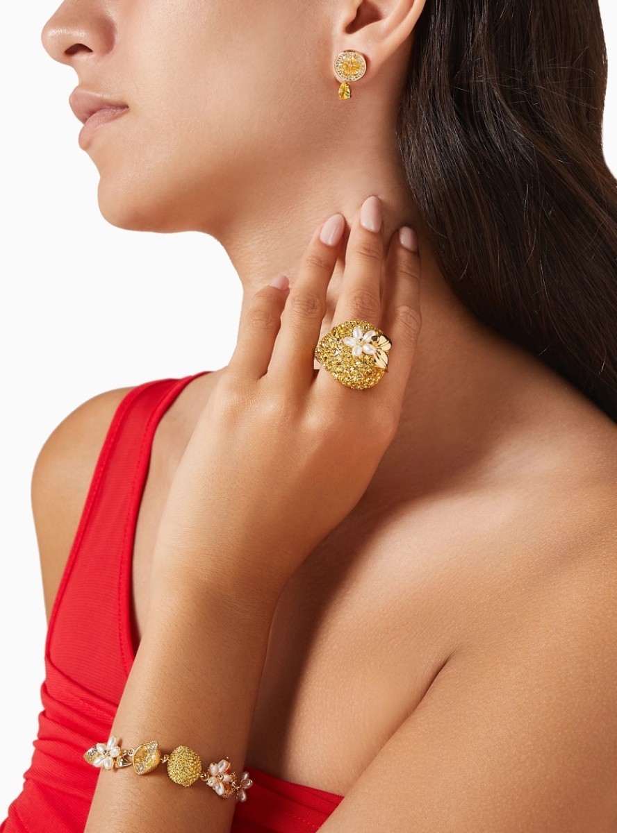 [ new goods * genuine article ] Kate Spade lemon cocktail ring 