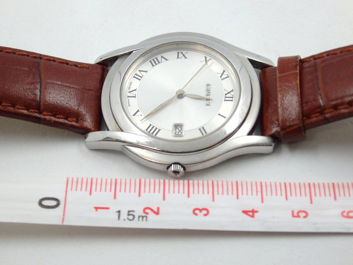 G51945 GUCCI 5500M Gucci мужские наручные часы Date * кварц * тестер реакция есть 
