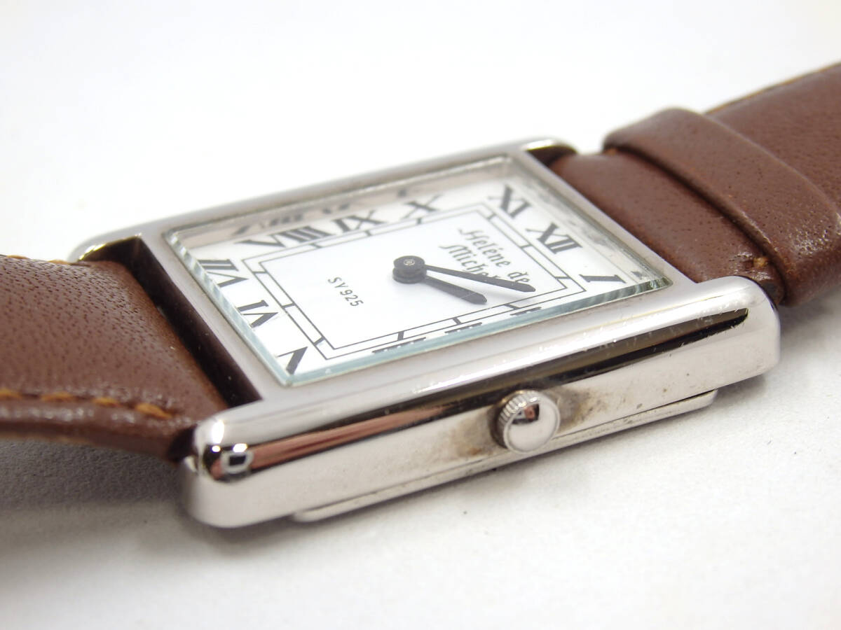 G51795 Helene de Michel ヘレンミッシェル silver 925 スクエア 腕時計 ※社外ベルト・不動の画像5