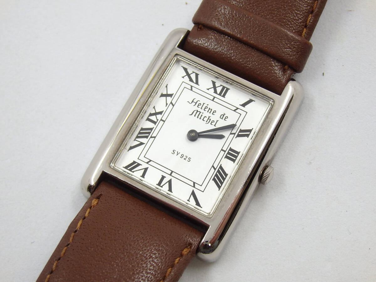 G51795 Helene de Michel ヘレンミッシェル silver 925 スクエア 腕時計 ※社外ベルト・不動の画像1
