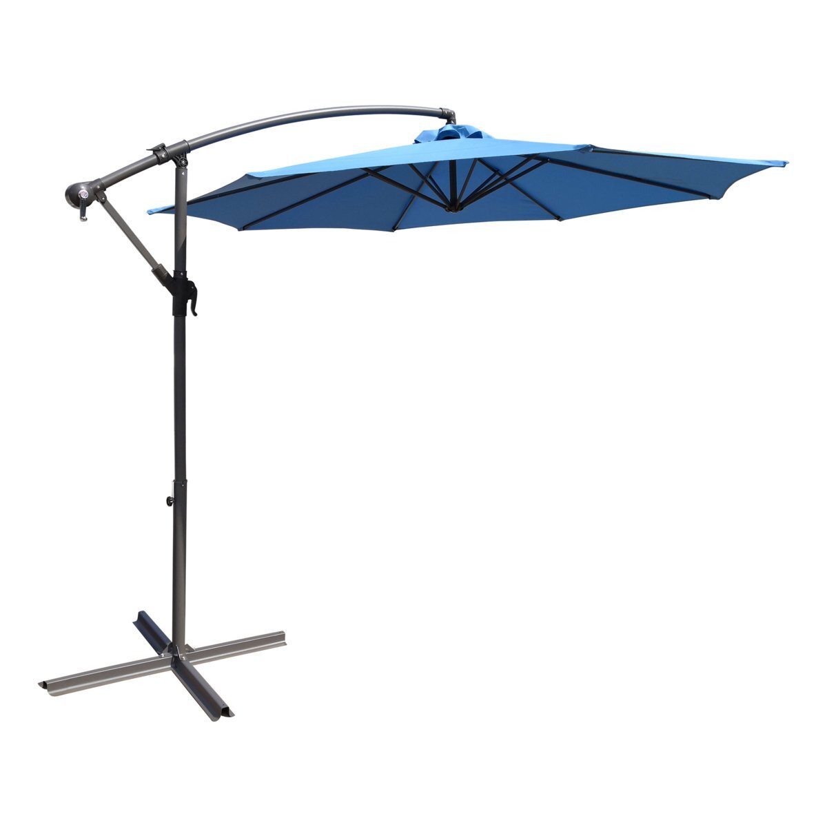  free shipping hanging parasol garden parasol hanging lowering gardening folding sun shade sunshade shade width 300. height 240. blue / new goods 