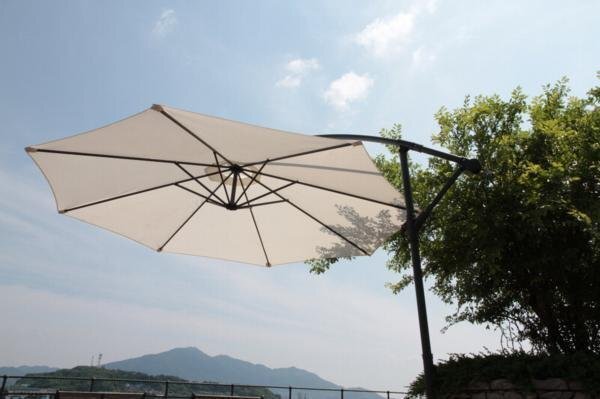  free shipping hanging parasol garden parasol hanging lowering gardening folding sun shade sunshade shade width 300. height 240. blue / new goods 