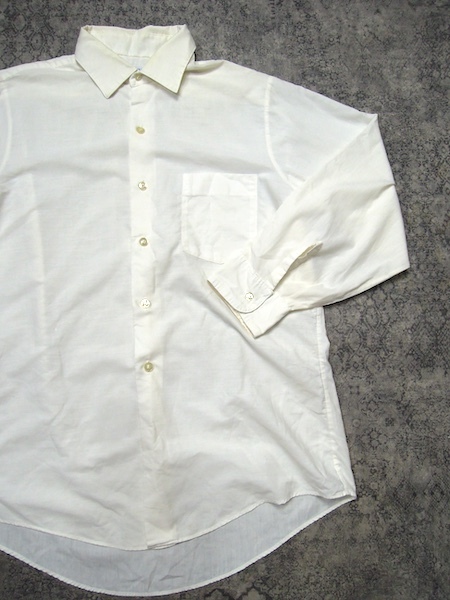 60's TOWNCRAFT ホワイトドレスシャツ●メンズMサイズ程度(8分袖)/白/長袖/ロングスリーブ/Penneys/ビンテージアメリカ古着_画像3