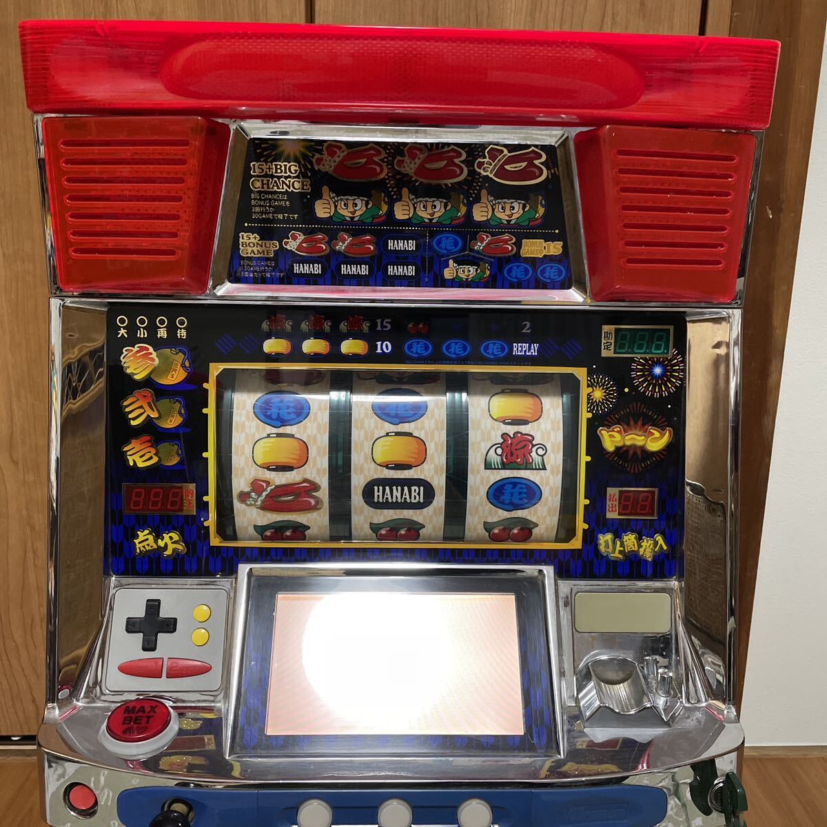  retro slot machine 4 serial number apparatus aruze Don Chan 2 home use power supply slot apparatus collection Seino Transportation branch stop direct pick up present condition junk 