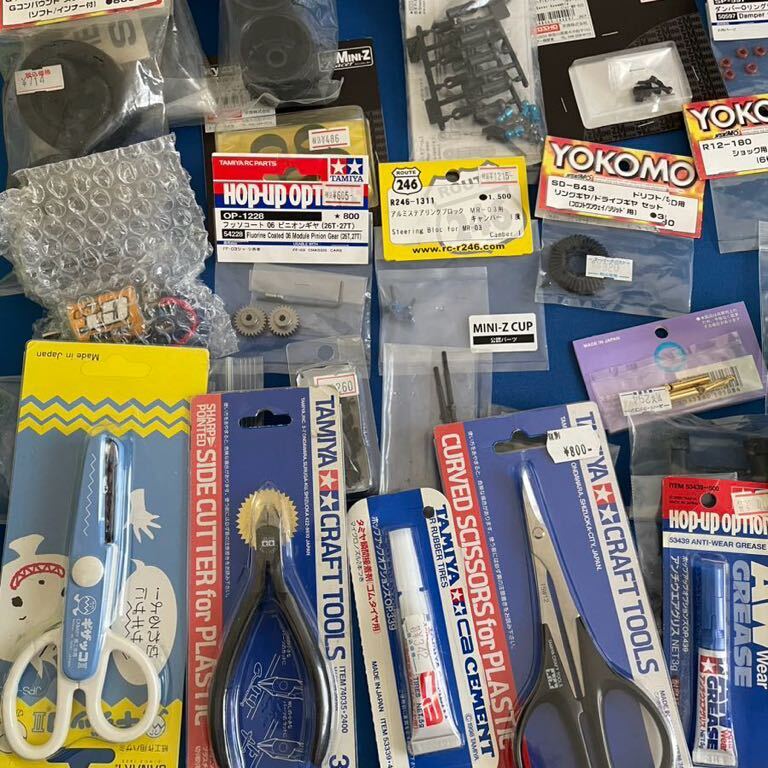  large amount summarize TAMIYA parts tool radio-controller Mini 4WD plastic model parts other total 80 point and more no check junk 