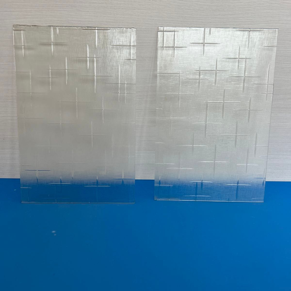 昭和レトロガラス板　かすり2枚