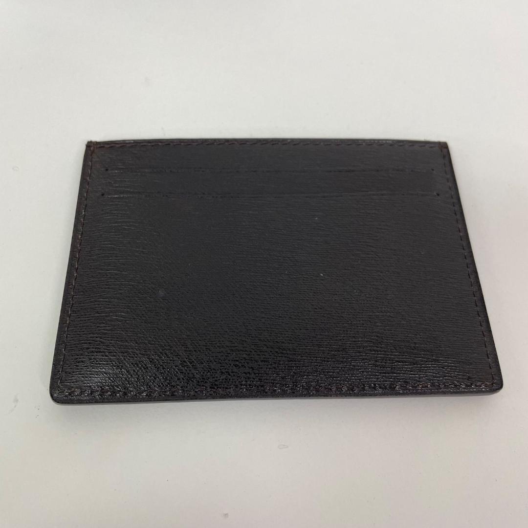 1円～　A-2　60　極美品　dunhill ダンヒル レザー カードケース シルバー金具 カード収納×4　ブラック　箱付_画像2