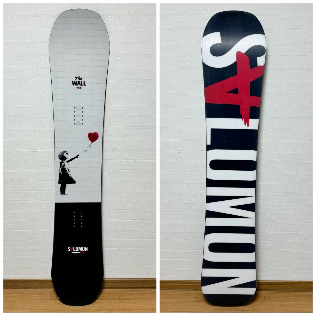 【貴重】SALOMON × BANKSY THE WALL 155cm サロモン バンクシーコラボボード スノーボード板 ボード板