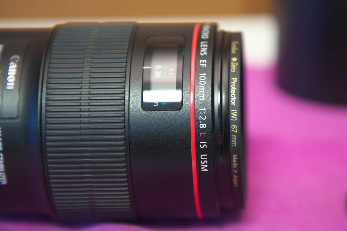 Canon キャノン EF 100mm F2.8L Macro IS USM マクロレンズ 中古 箱付き 動作確認 送料込_画像5