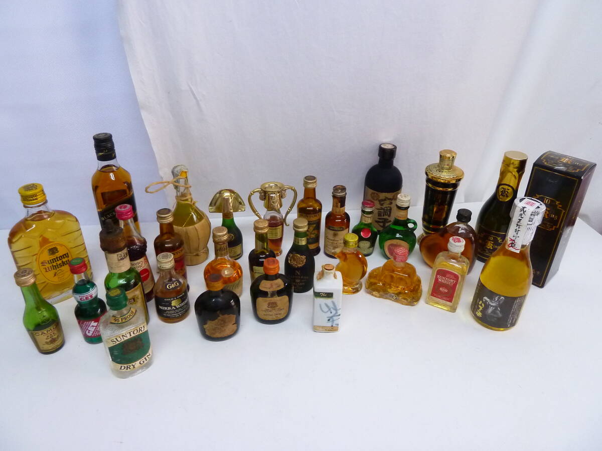 * sake Mini bottle kind various together 30ps.@ whisky / liqueur / brandy / wine / Awamori brandy / shochu etc. 