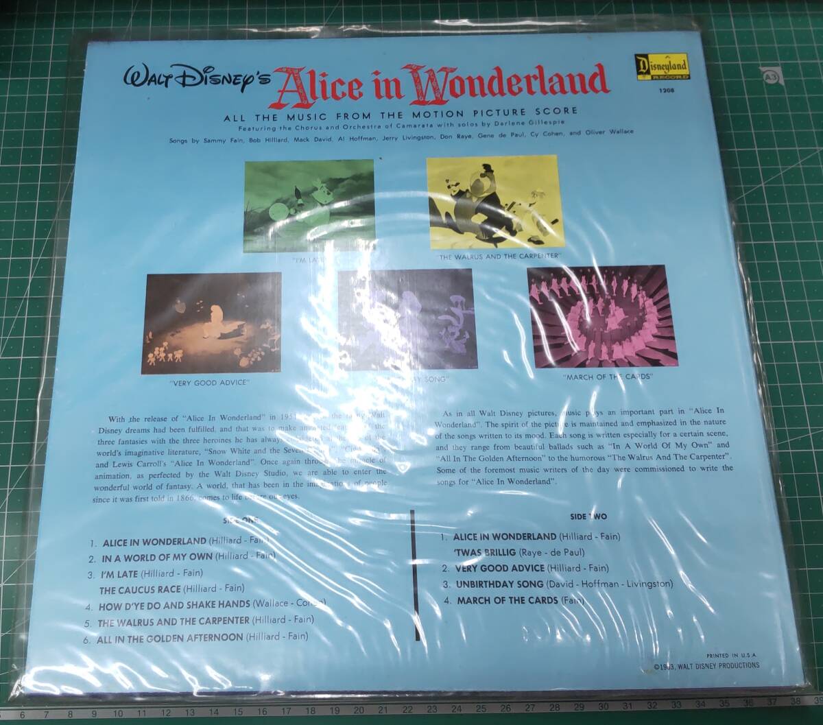 【LP】US盤 Walt Disney's　Alice In Wonderland　ディズニー 不思議の国のアリス　レコード　DQ-1208●H3712_画像2