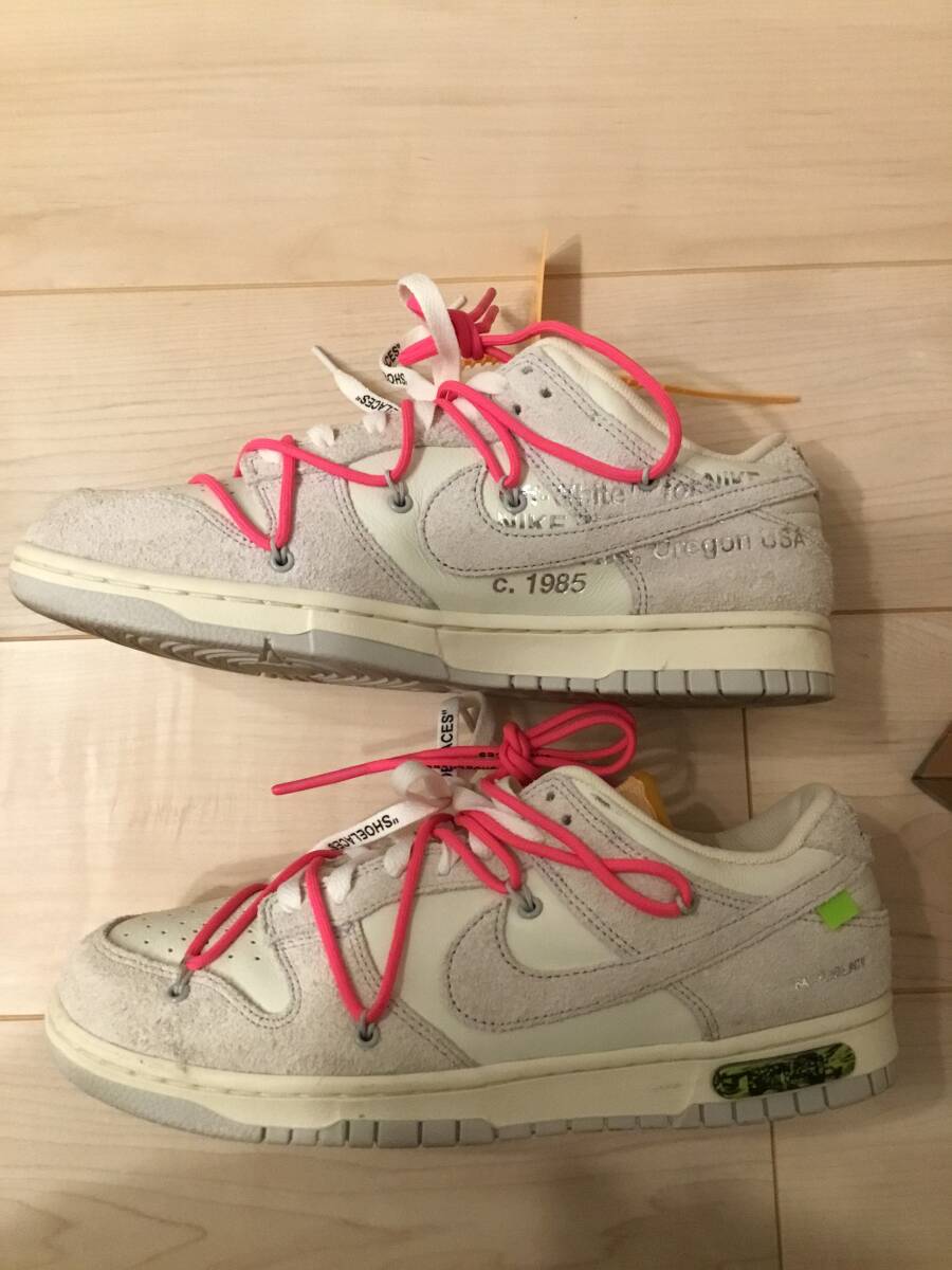 Off-White × Nike / オフホワイト ナイキ Dunk Low The 50 Collection 1 of 50 Sail/Neutral Grey-Hyper Pink _画像2