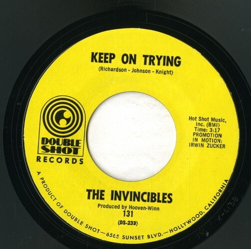 【7inch】試聴　INVINCIBLES 　　(DOUBLE SHOT 131) NOBODY / KEEP ON TRYING_画像1