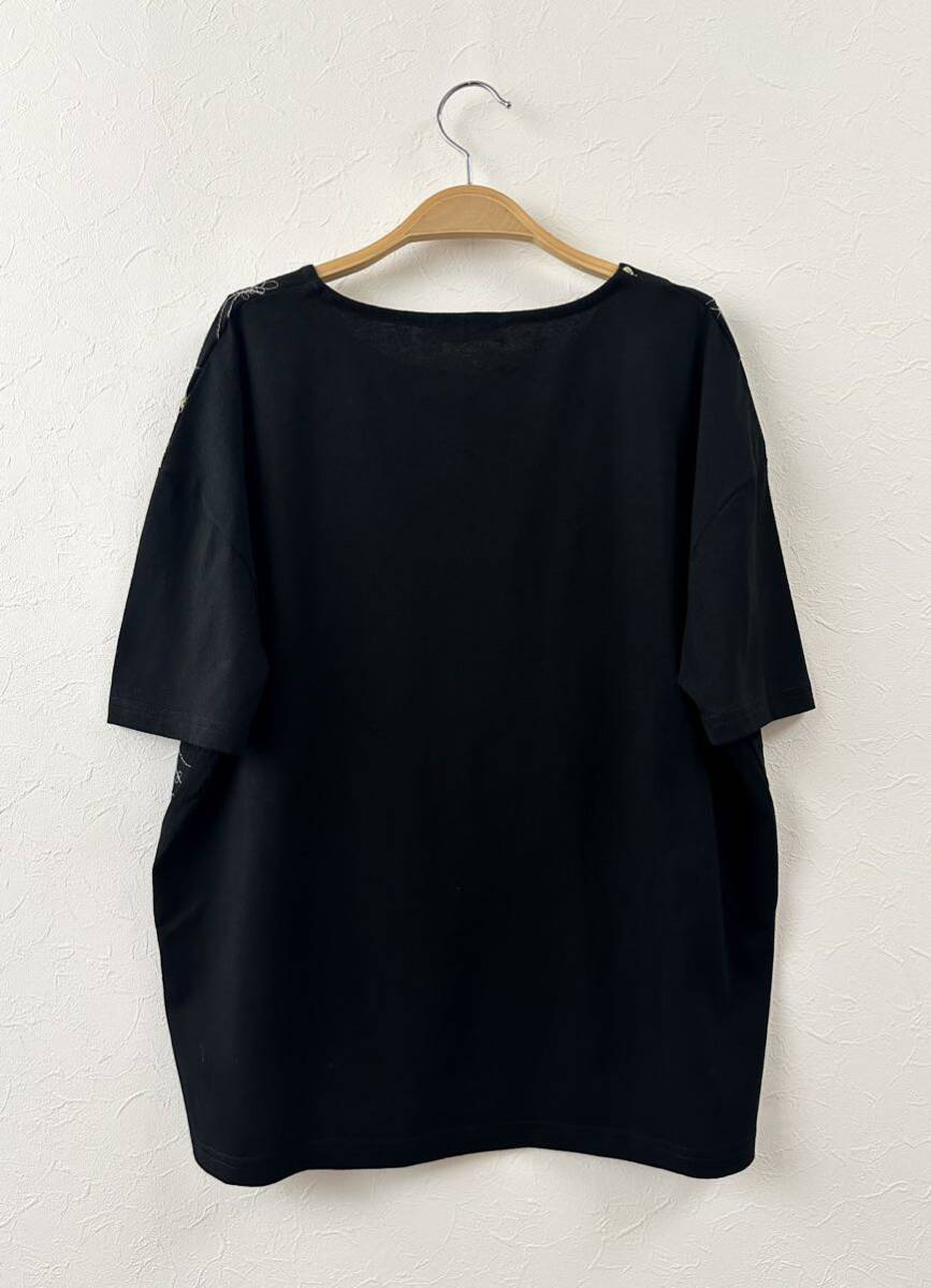 新品 タグ付き ボタニカル 刺しゅう 半袖 Tシャツ M〜Lサイズ 綿100%_画像2