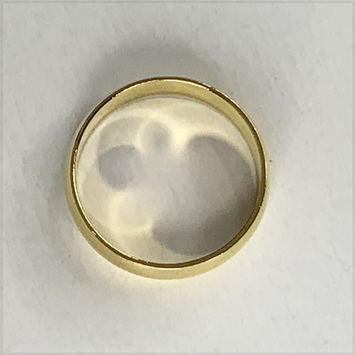 [RING] 18K Gold Filled 316L Stainless Steel 甲丸内平 5.8mm ワイド ゴールド シンプル リング 18号 (2.8g) 【送料無料】_画像5