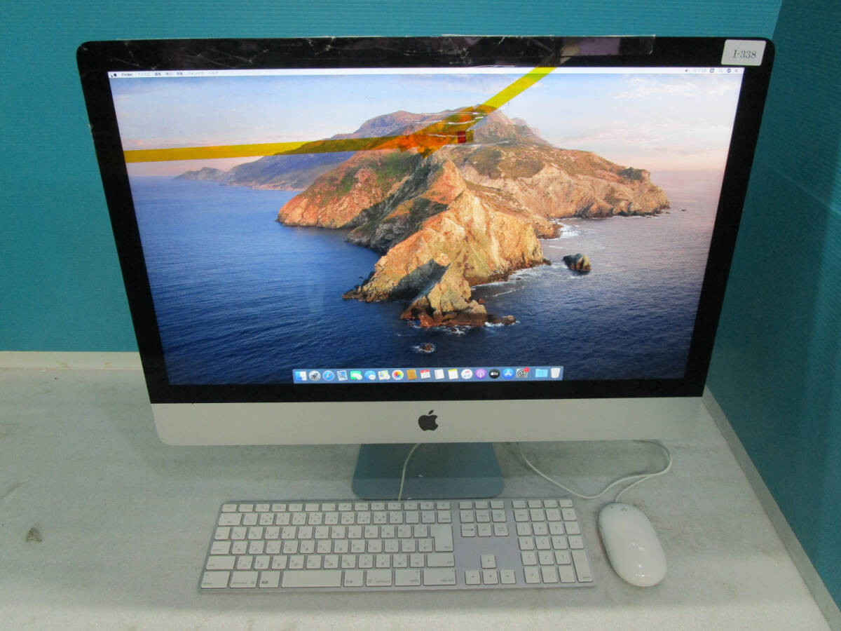 【ジャンク品 1円スタート!】apple iMac Late2013 Model:A1419 27インチ液晶 メモリ8GB/HDD1TB/Catalina 10.15.7 管理番号I-338の画像1