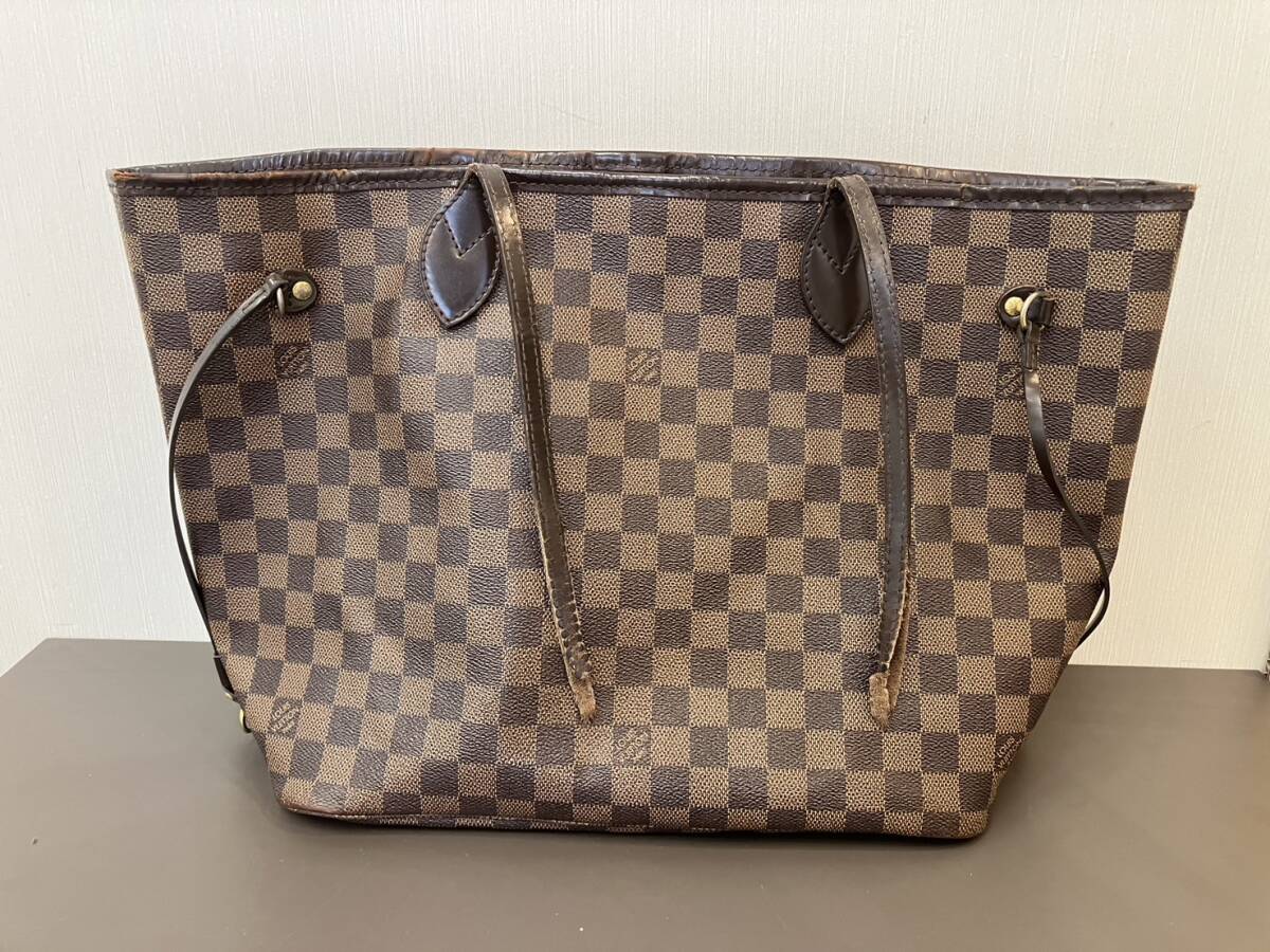 ■【売り切り】LOUIS VUITTON ルイヴィトン ダミエ・エベヌ ネヴァーフル MM N51105/CA4173 トートバッグ ハンドバッグの画像2