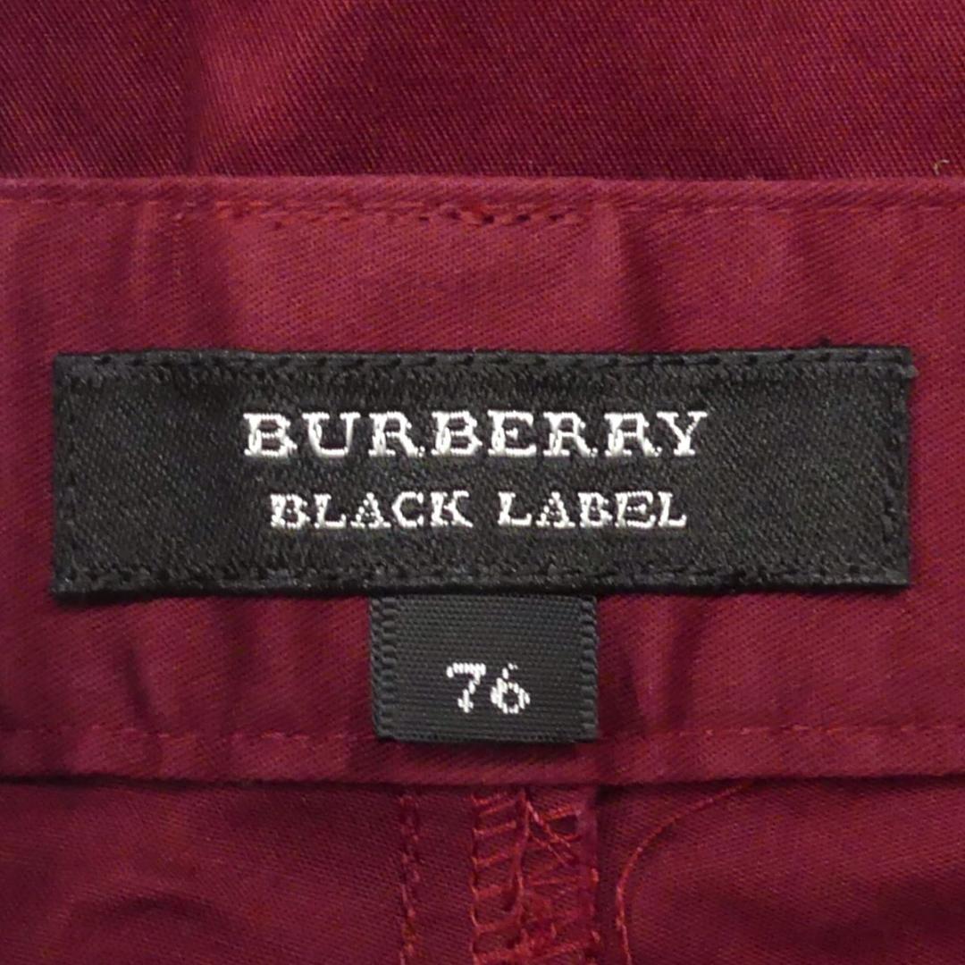 即決★BURBERRY BLACK LABE★W31位 カーゴパンツ 廃盤 バーバリーブラックレーベル メンズ 76 赤 えんじ 三陽商会 ナイト刺繍