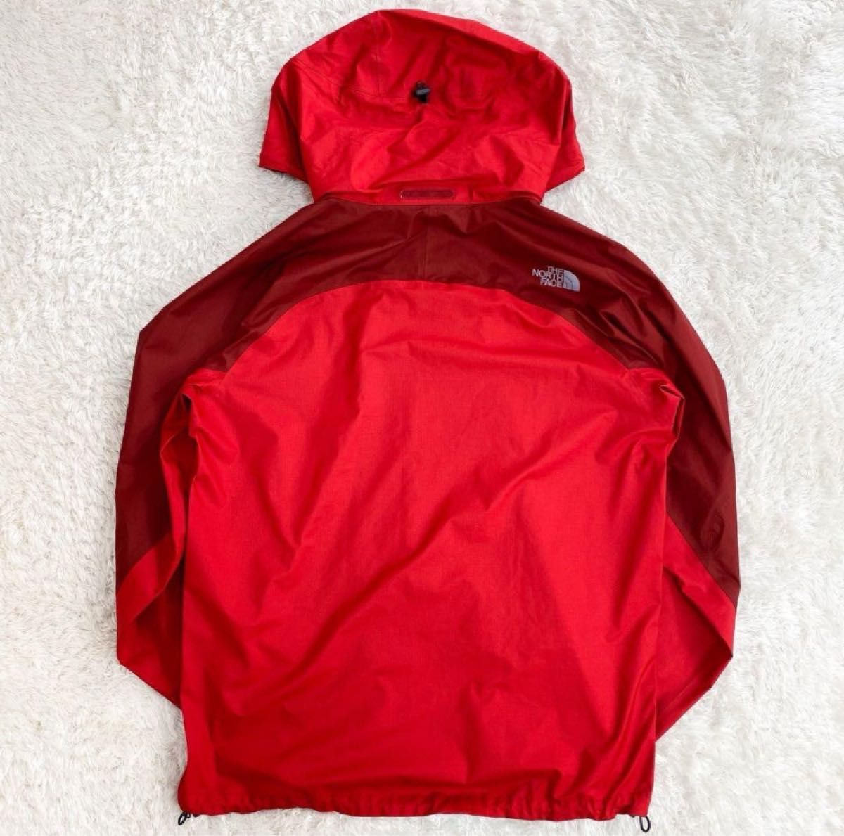 THE NORTH FACE  ザノースフェイス　レインテックスフライト　セットアップ　ゴアテックス　GORE-TEX レッド　L