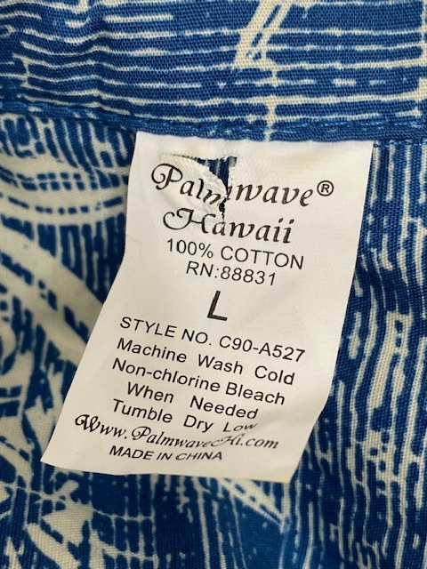 ★アロハシャツ Palmwave Hawaii Lサイズ♪♪の画像3