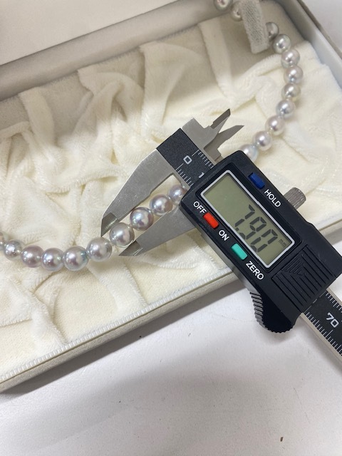 ★1円～ 真珠 アコヤ ネックレス SILVER金具 7.9㎜ 40cm ケース付き♪♪_画像3