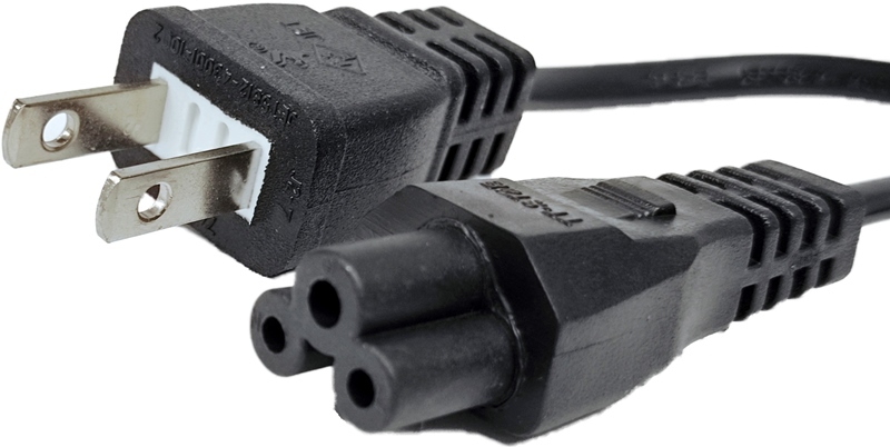 (JB) Mickey cable 1m 3 pin ( female )=2 pin ( male ) AC adaptor for power supply cable 1m PSE