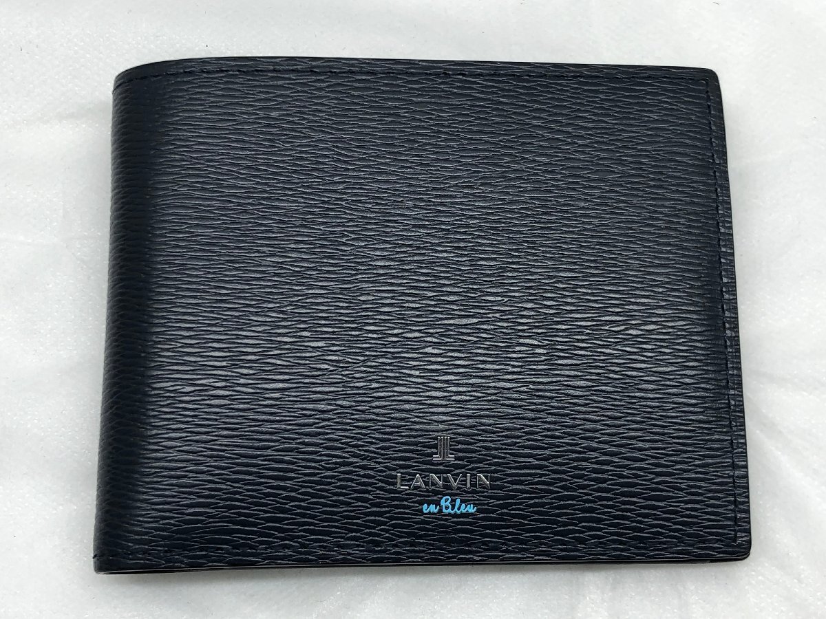LANVIN ランバン 二つ折り財布 コンパクト en Bleuの画像1