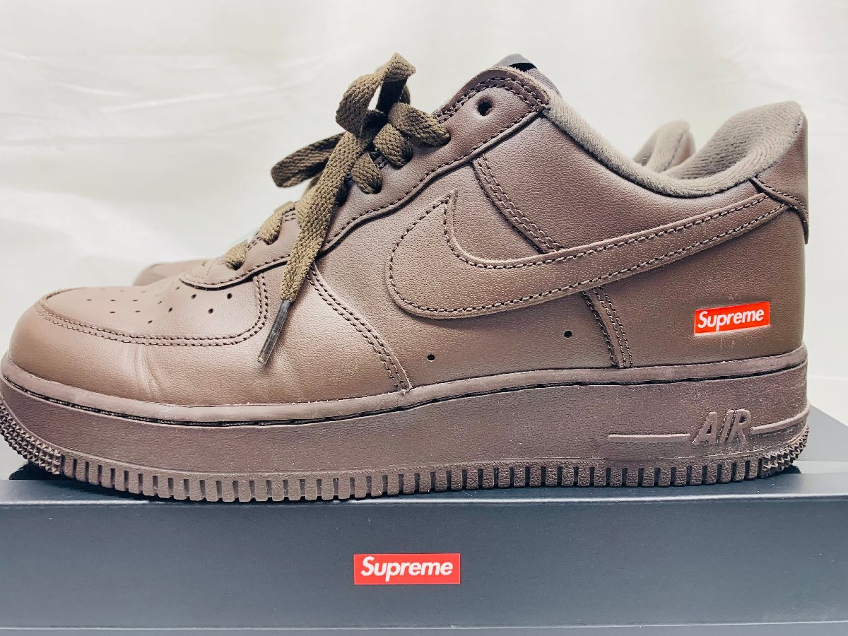 NIKE ナイキ Supreme シュプリーム Air Force1 エアフォース1 ブラウン CU9225-200 シューズ 26.5㎝ 箱付き_画像6