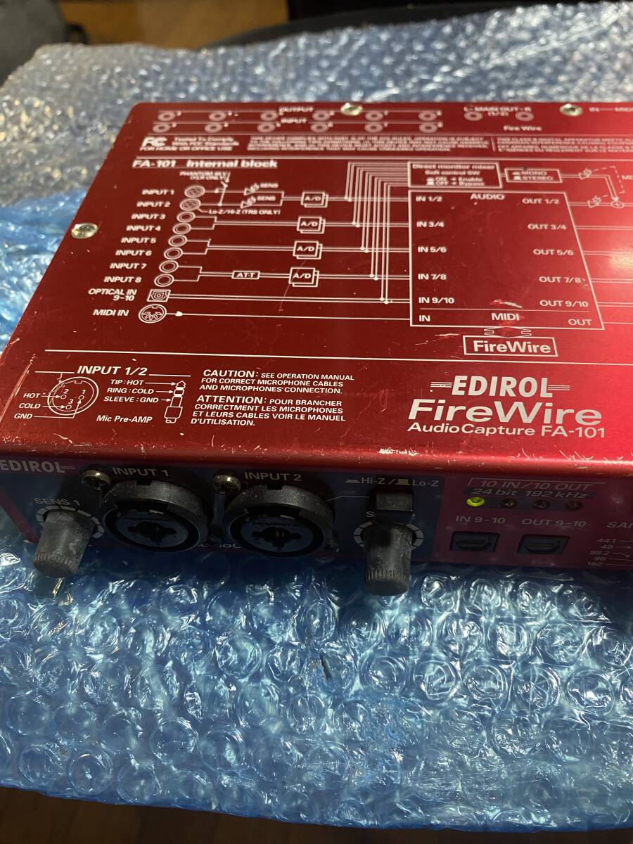 【現状販売】EDIROL FA-101 FireWire オーディオインターフェース 10in10out ※(検索 ROLAND cakewalk mbox Focusrite Scarlett_画像5