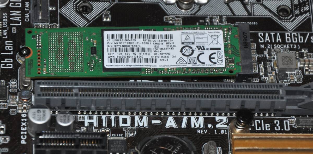 「第6世代CPU INTEL Corei3-6100 LGA1151」+「マザーボード ASUS H110M-A/M.2」+「M.2 SATA SSD SAMUSUN 128.0 GB」_画像5