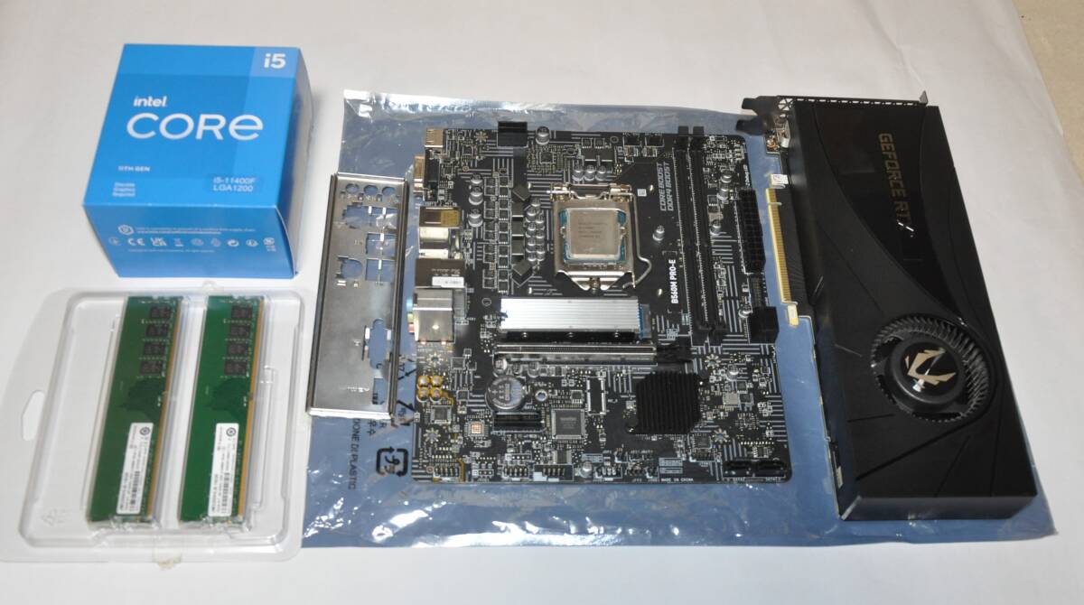 第11世代CPU「Corei5-11400F」+「Geforce RTX 2070 Super」+「MSI B560M Pro-E(MicroATX LGA1200)」+「その他パーツ」_画像1