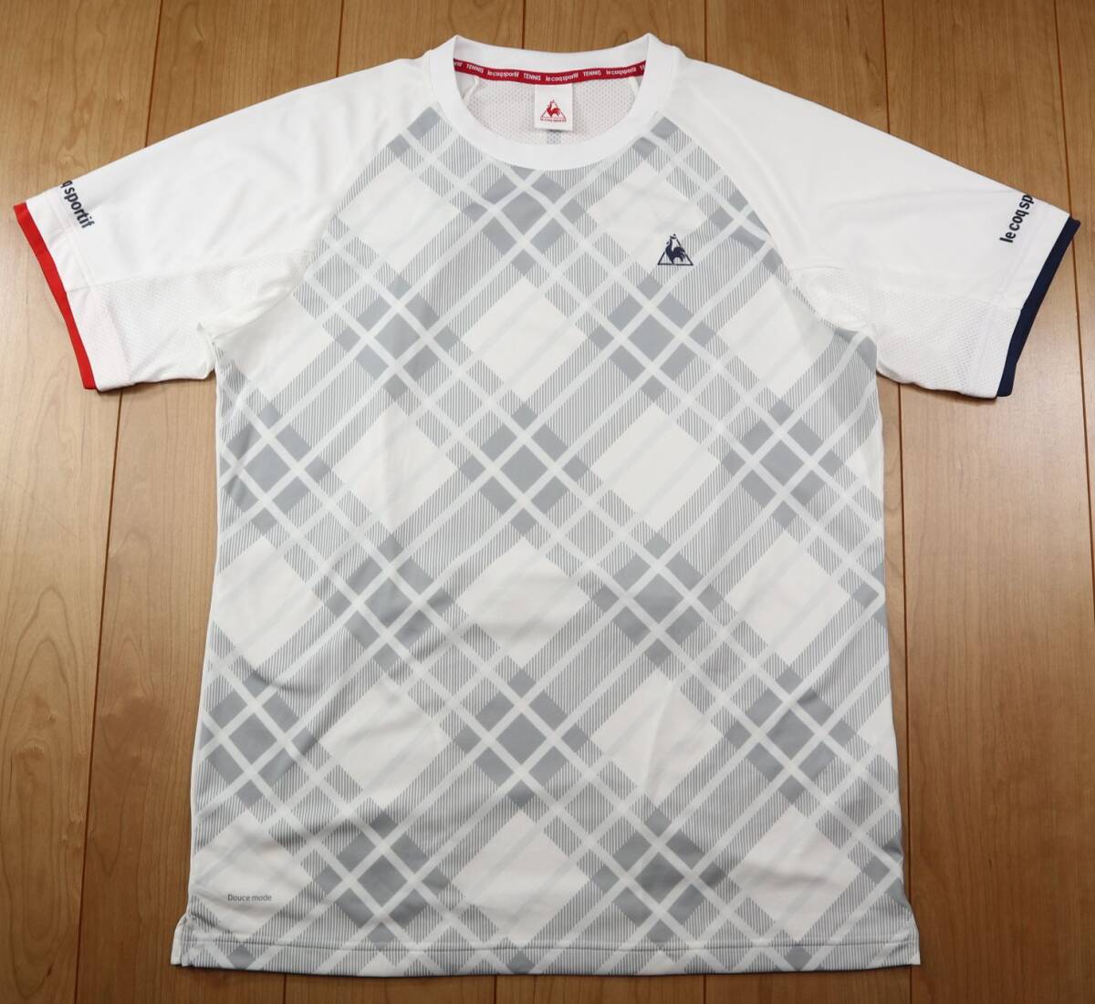  beautiful goods *le coq sportif Le Coq * tennis short sleeves dry T-shirt / Descente /O size 