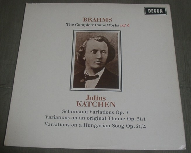 カッチェン/ブラームス;3つのピアノ変奏曲集♪ (英）デッカラージステレオの画像1