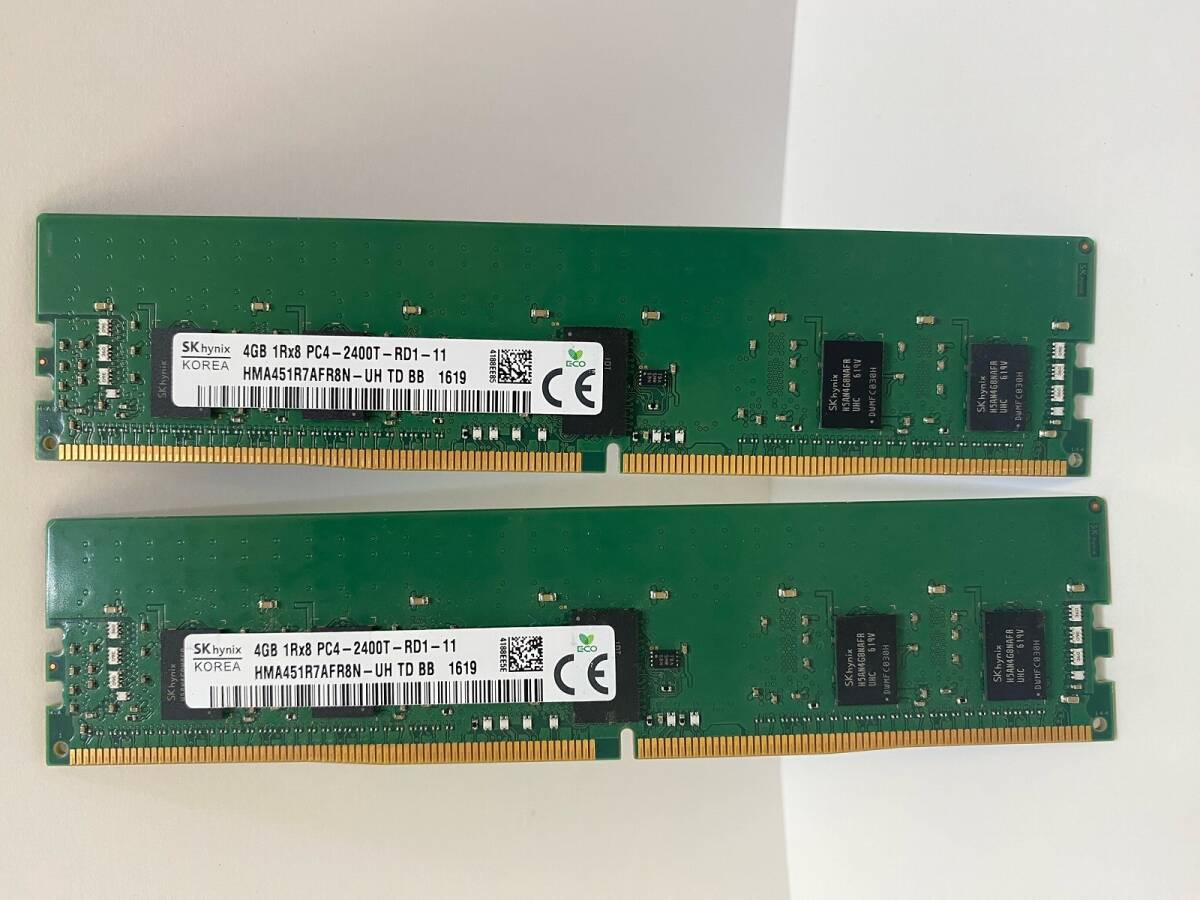 サーバ用メモリ SK Hynix DDR4-2400T 合計16GB (4GB×4枚セット) PC4-19200 ECC Registeredの画像4