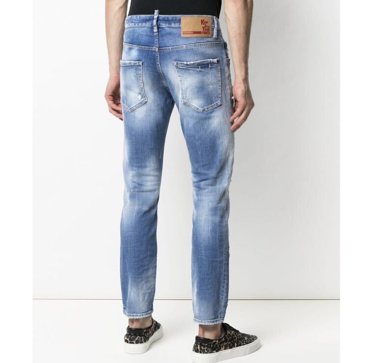 最終値下！新品未使用 12.3万 DSQUARED2 ディースクエアード デニム スキニー SKATER JEAN 正規品 バイカー スケーター ジーンズ イタリア_画像4