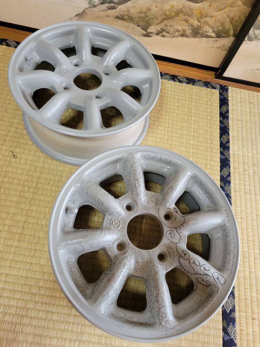 売り切り 当時物 ワタナベ 8スポーク PCD100 13インチ ５J ４穴 良品_画像1