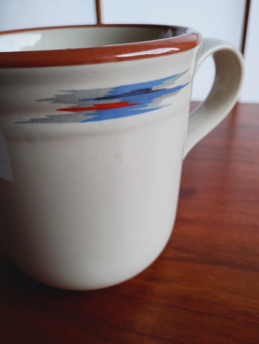 未使用 ヴィンテージ ノリタケ Noritake マグカップ ストーンウェア 日本製 コーヒーカップ RAINDANCE 昭和レトロ STONEWARE インディアン