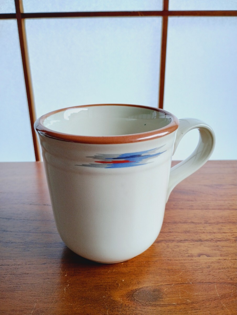 未使用 ヴィンテージ ノリタケ Noritake マグカップ ストーンウェア 日本製 コーヒーカップ RAINDANCE 昭和レトロ STONEWARE インディアン