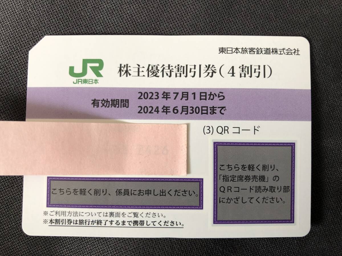 JR東日本 株主優待割引券 1枚 ( 有効期限 2024年6月30日 ) 番号通知のみは送料不要_画像1