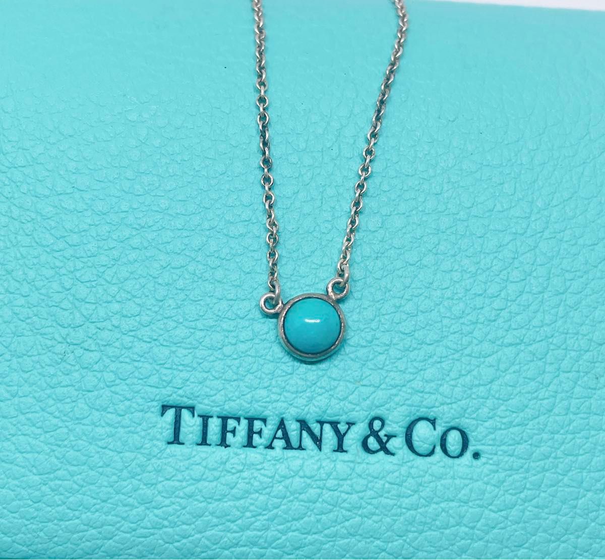 激安ティファニー　カラーバイザヤードターコイズシルバーネックレス　925 TIFFANY Co