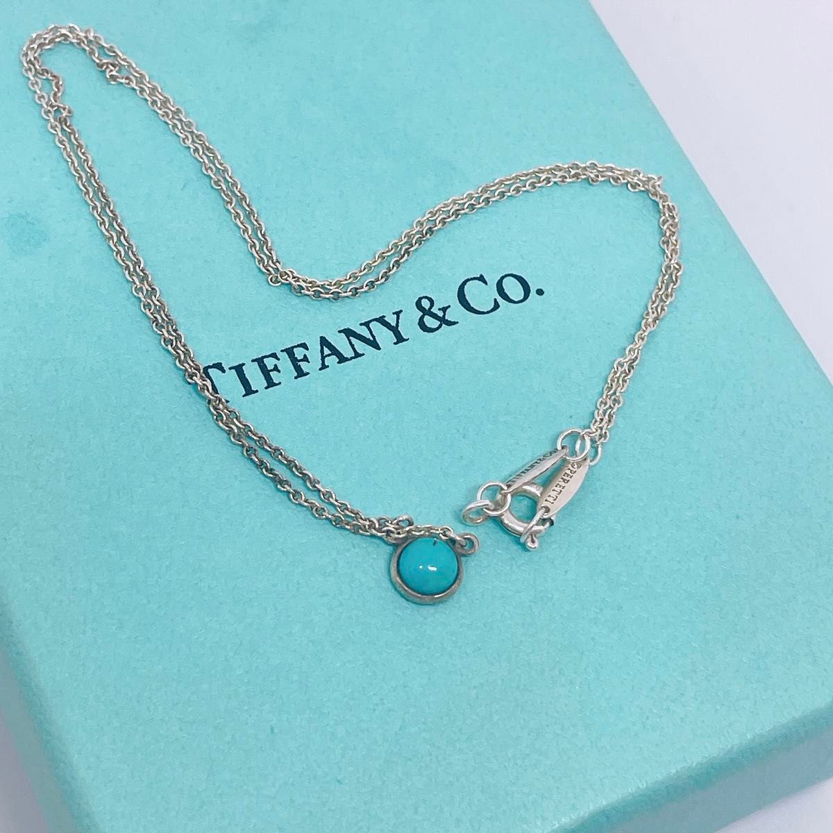 激安ティファニー　カラーバイザヤードターコイズシルバーネックレス　925 TIFFANY Co