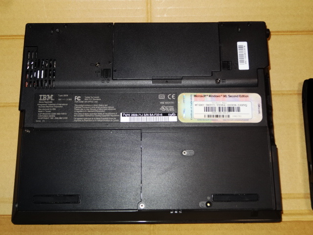 【ジャンク】IBM ThinkPad Type 2609-71J ノートパソコンの画像3